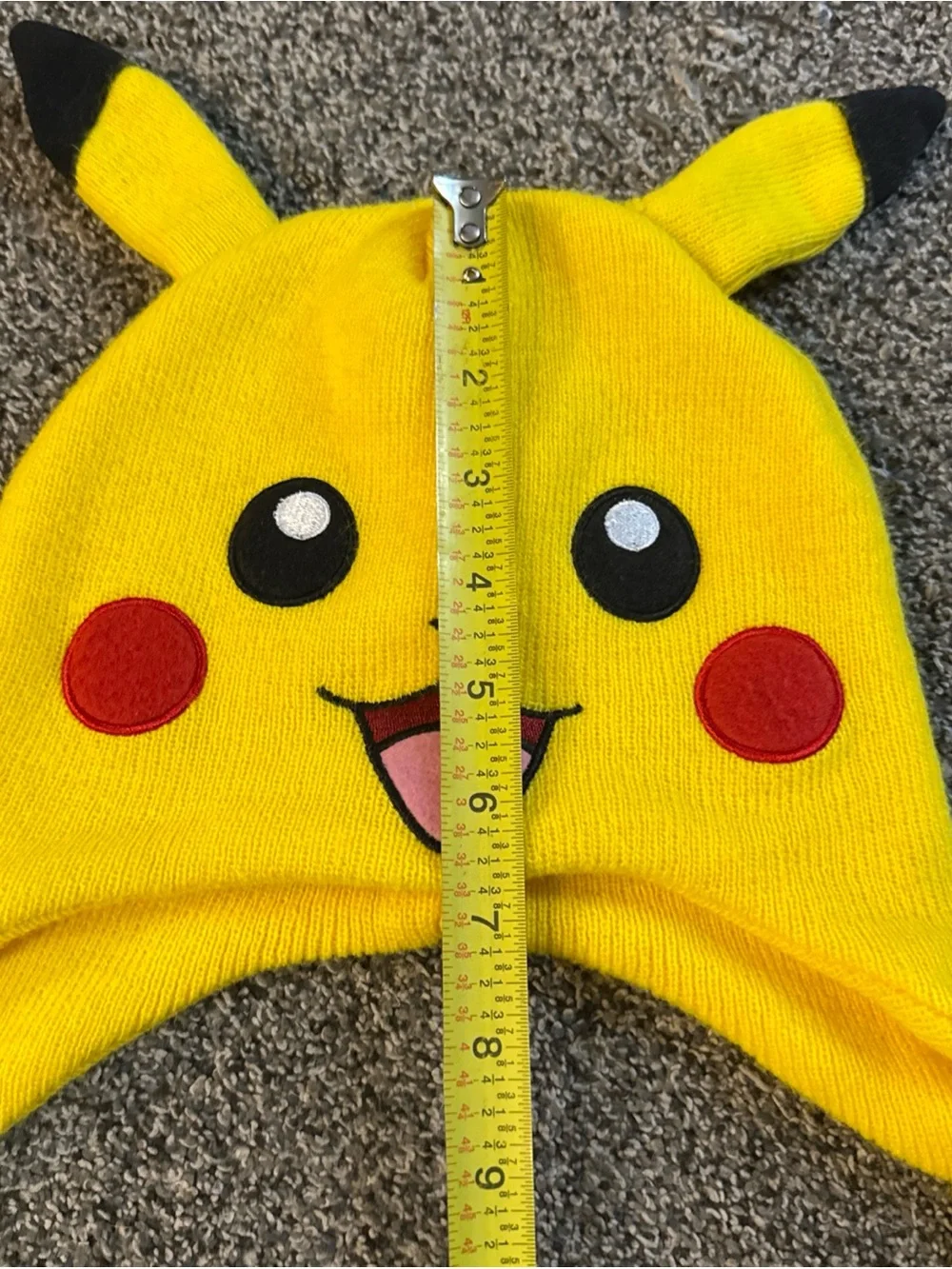 2015 Pokemon Pikachu One Size Fits Most Beanie Cap Hat Cosplay Yellow